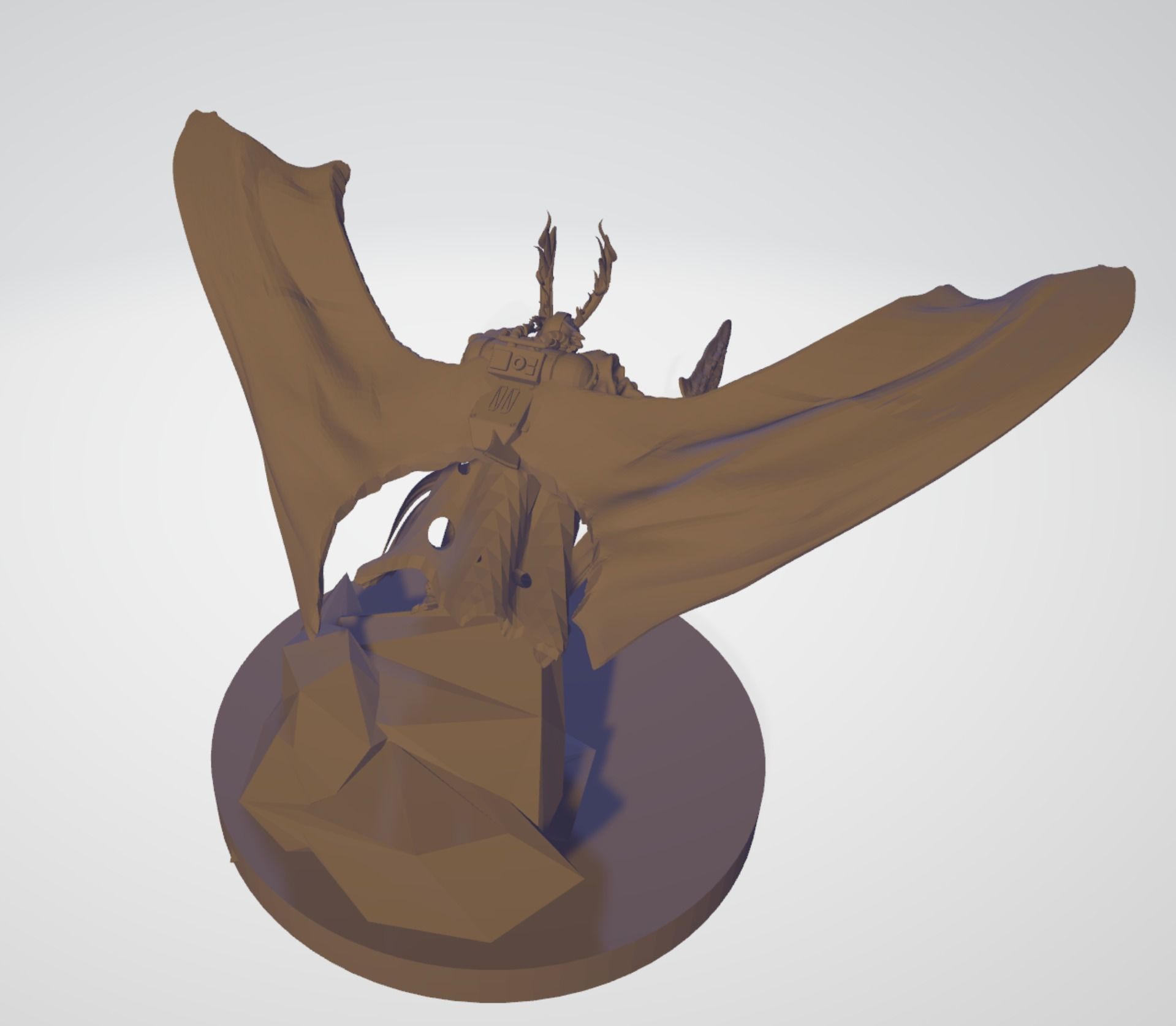 Winged space marine eledan mashup 3D print model_2