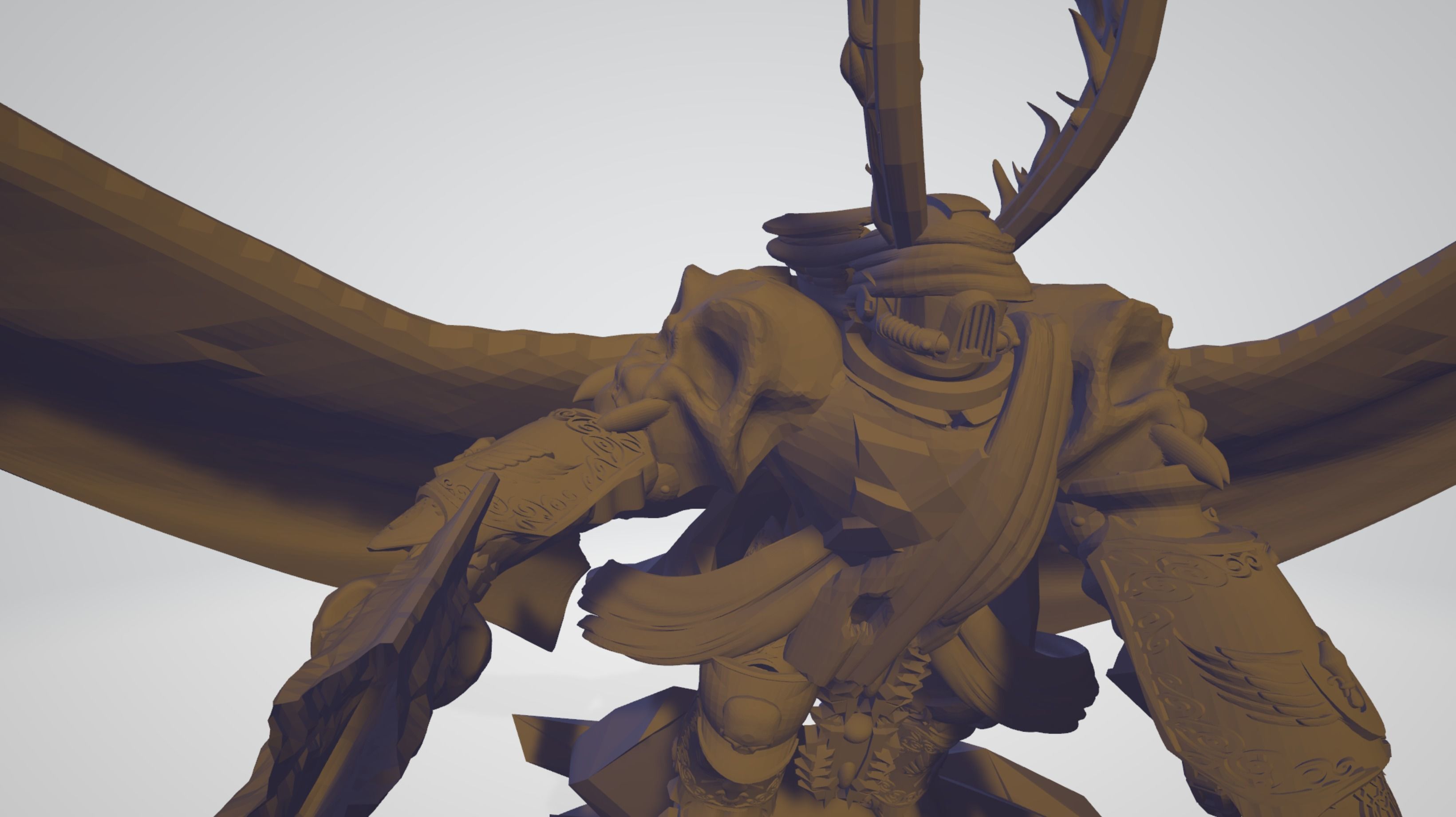 Winged space marine eledan mashup 3D print model_3