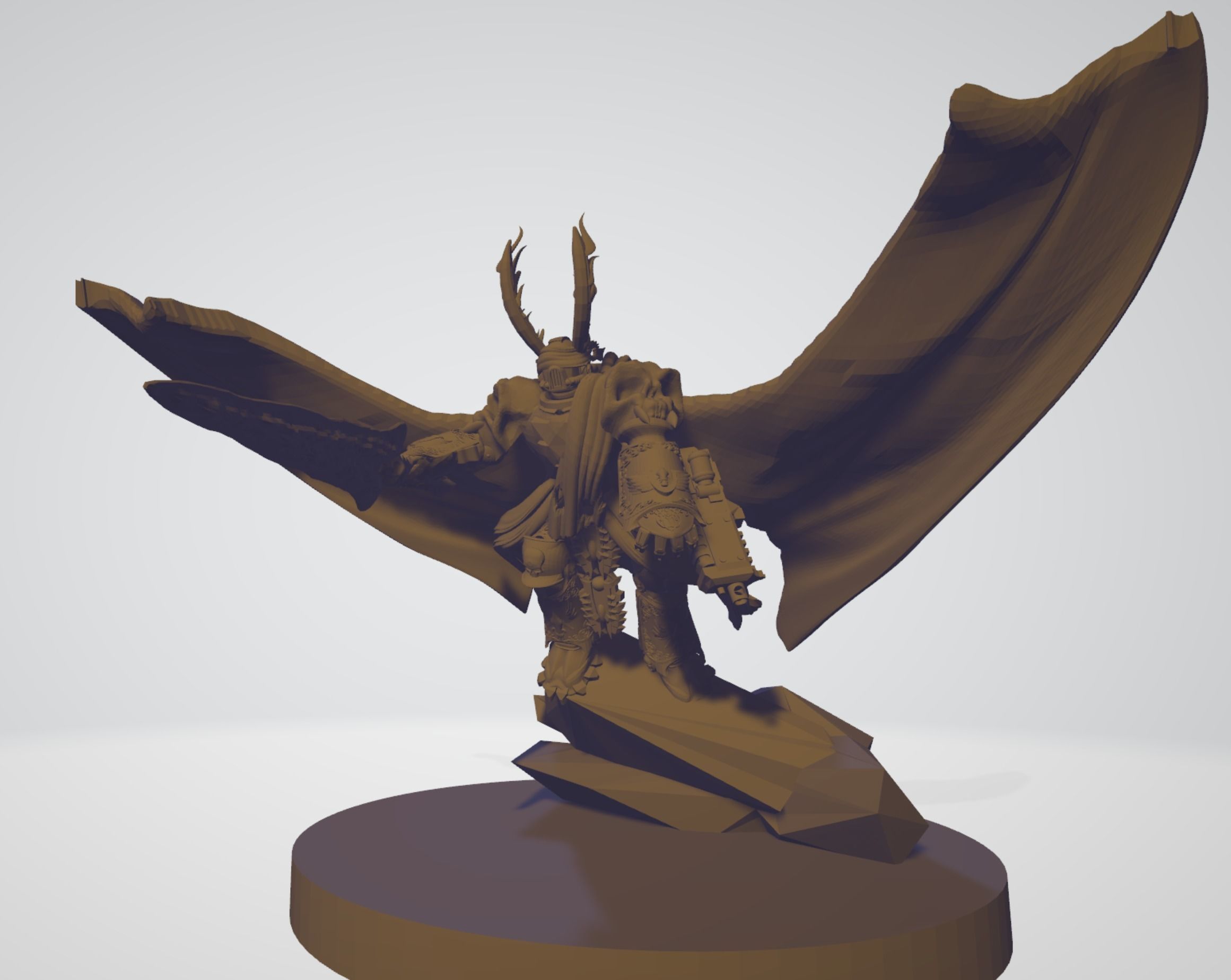 Winged space marine eledan mashup 3D print model_1