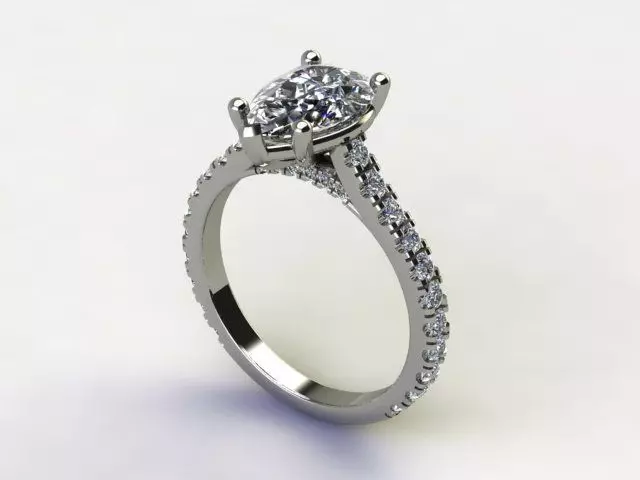 10021 pear shaped diamond engagement ring 3D print model_0