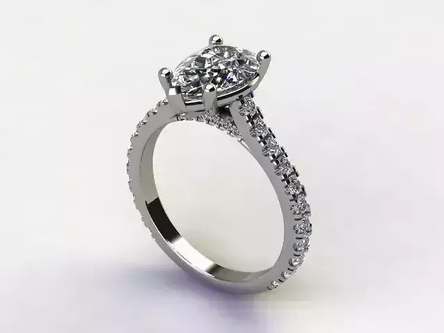 10021 pear shaped diamond engagement ring