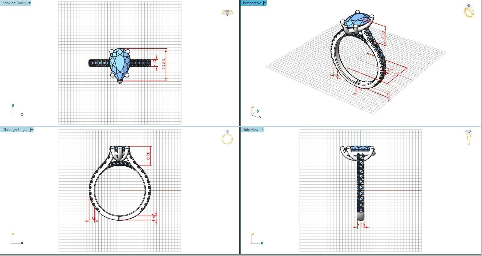 10021 pear shaped diamond engagement ring 3D print model_5