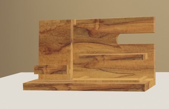 souvenir wooden shelf 3D model_3
