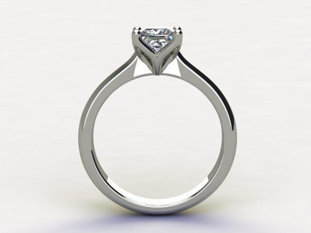 10022 engagement ring with princess cut diamond 3D print model_1