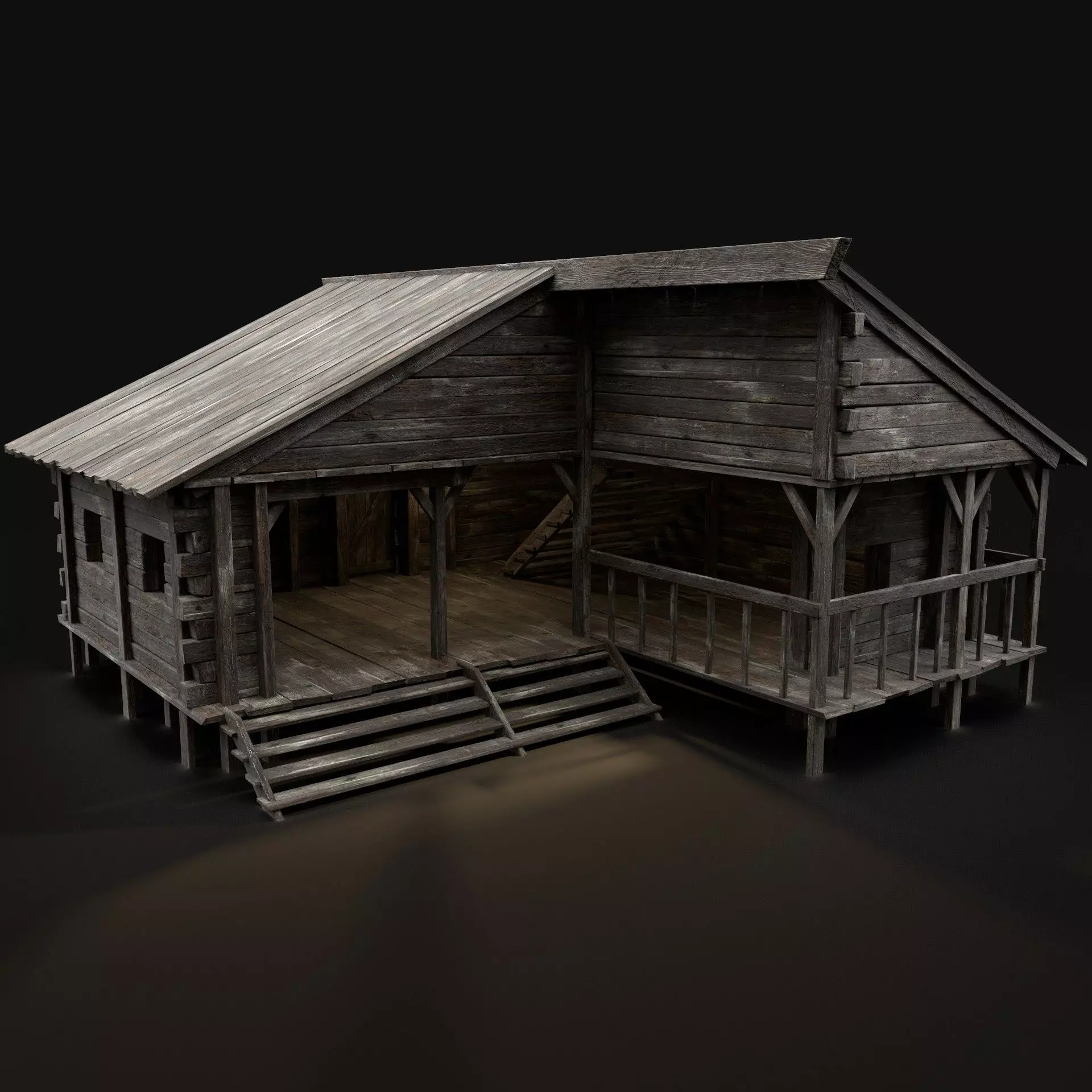 BLACKSMITH WORKSHOP FORGE SMITHY WAREHOUSE SHOP TAVERN INN HOUSE Low-poly 3D model_0