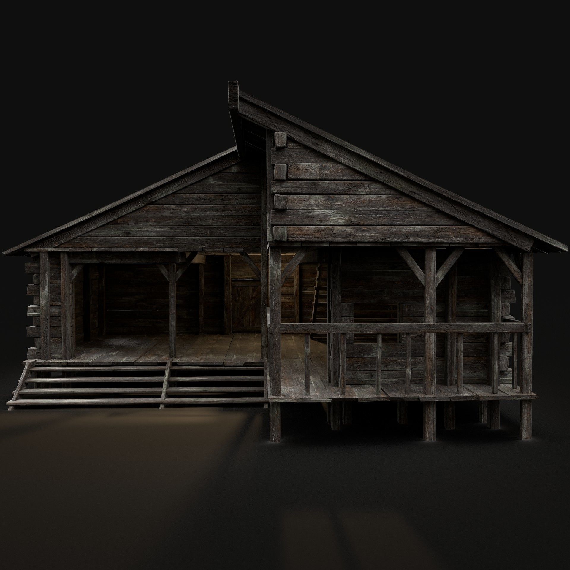 BLACKSMITH WORKSHOP FORGE SMITHY WAREHOUSE SHOP TAVERN INN HOUSE Low-poly 3D model_1