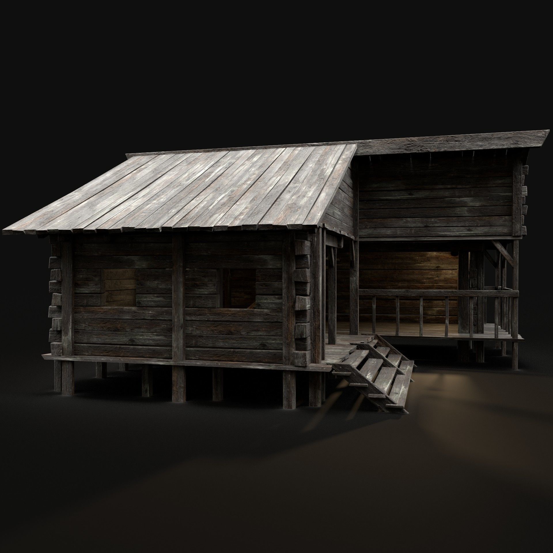 BLACKSMITH WORKSHOP FORGE SMITHY WAREHOUSE SHOP TAVERN INN HOUSE Low-poly 3D model_4