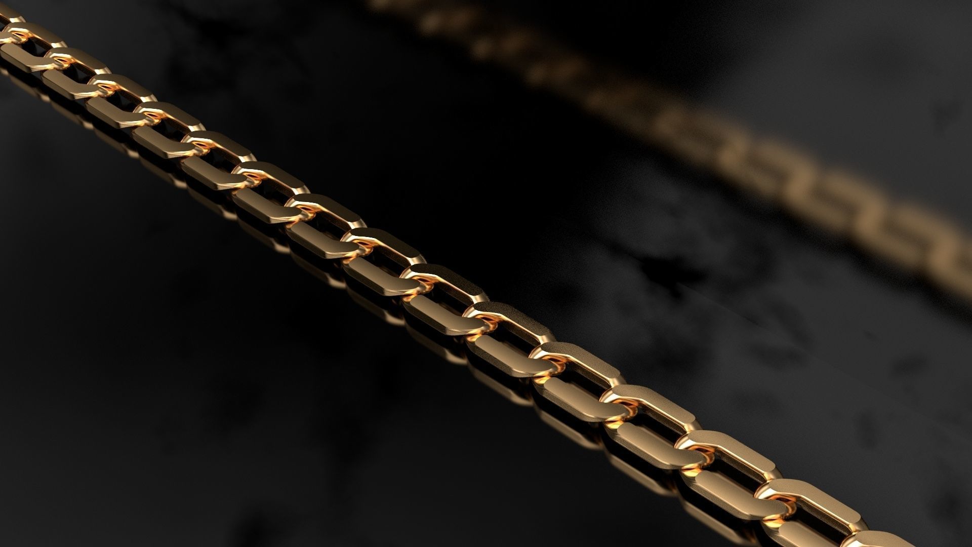 Miami Cuban Chain Necklace or Bracelet new model 3D print model_1