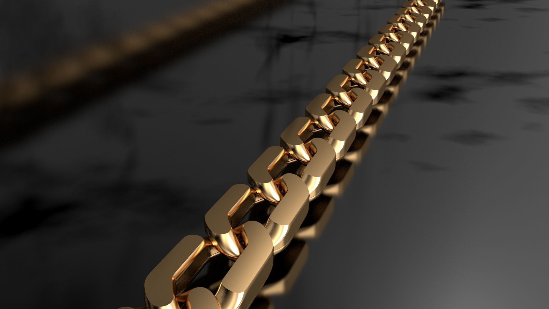 Miami Cuban Chain Necklace or Bracelet new model 3D print model_2