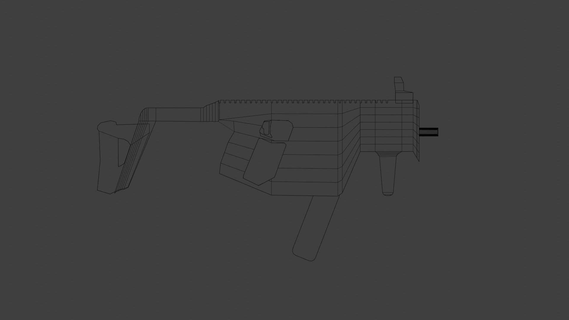 Kriss Vector With Individual Part Low-poly 3D model_8