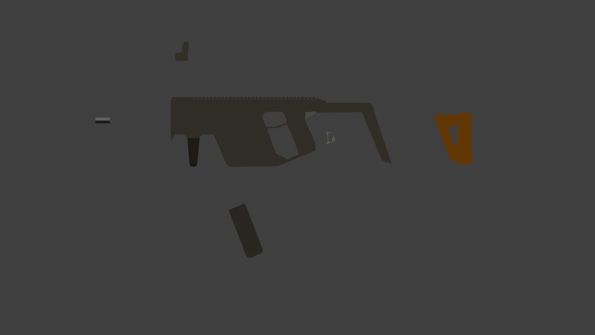Kriss Vector With Individual Part Low-poly 3D model_7