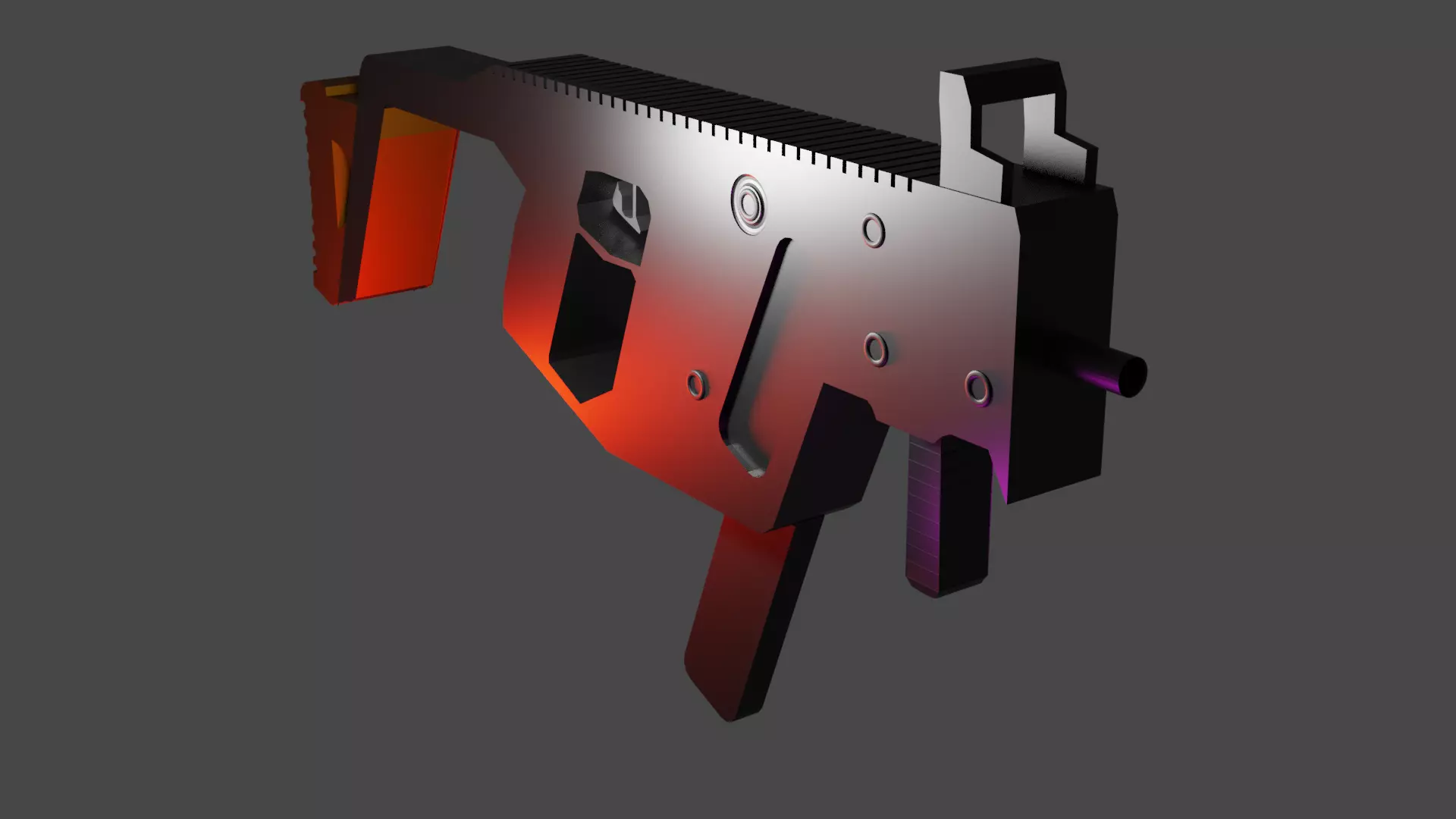 Kriss Vector With Individual Part Low-poly 3D model_0
