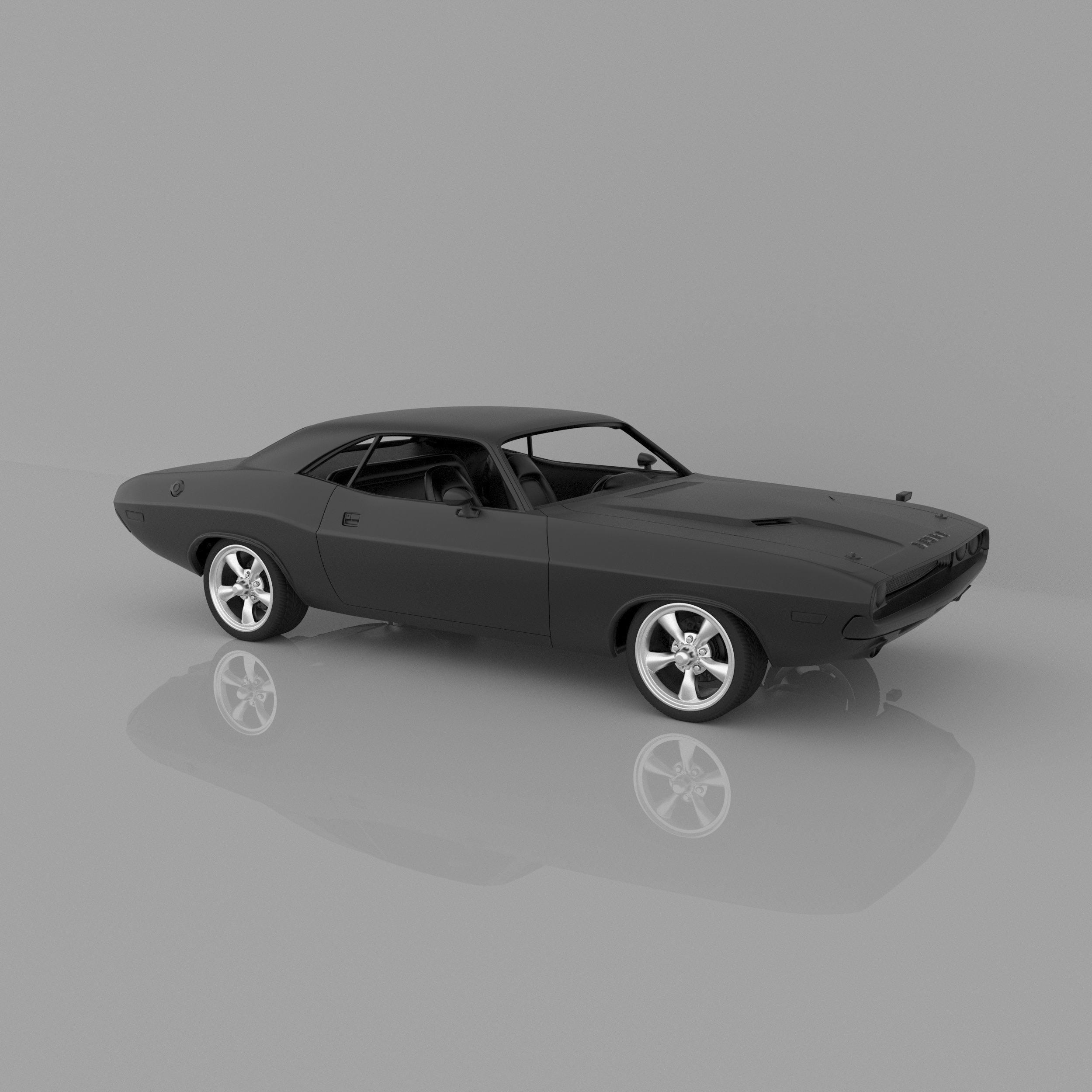 Dodge Challenger 1970 3D Model Ready to Print STL File 3D print model_1