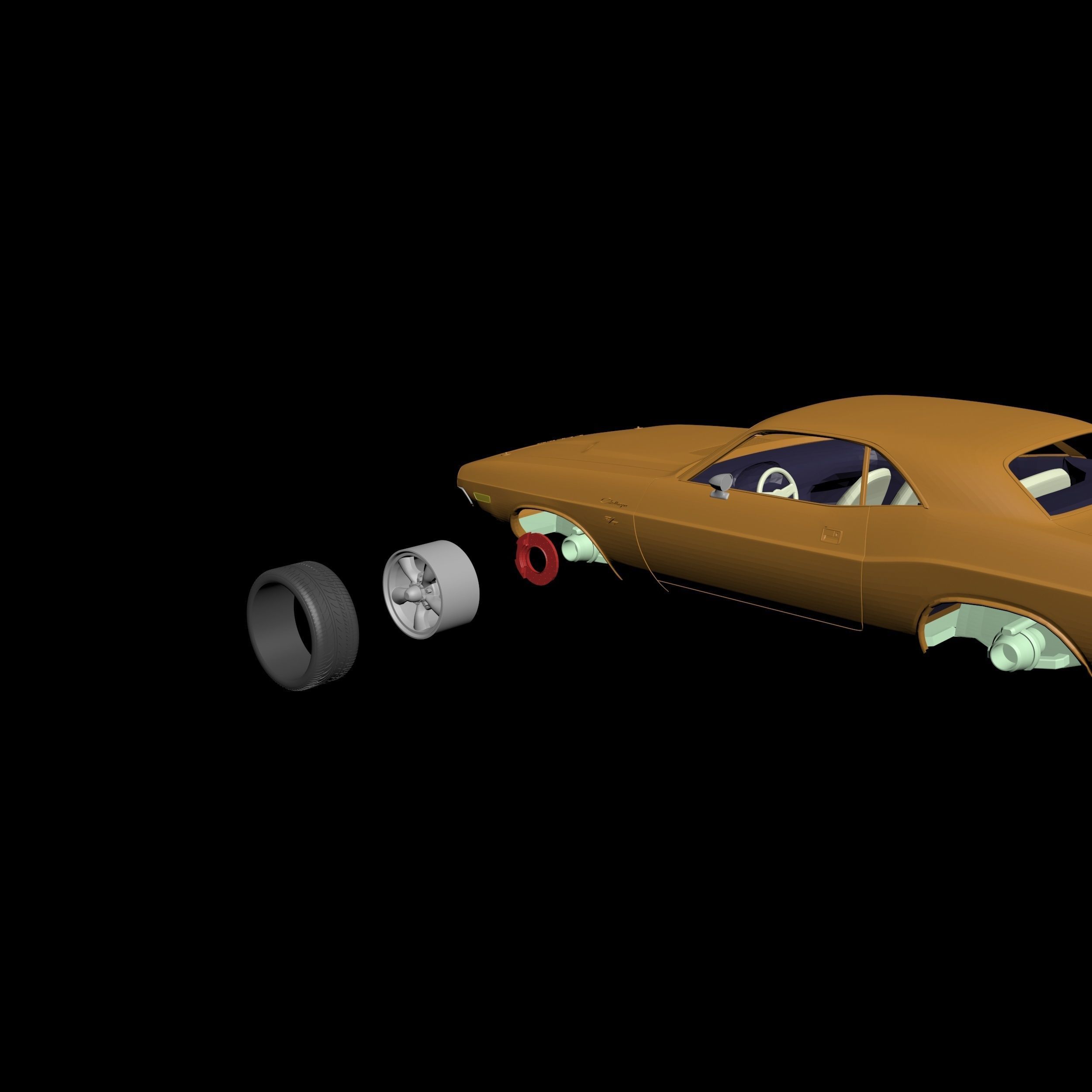 Dodge Challenger 1970 3D Model Ready to Print STL File 3D print model_13