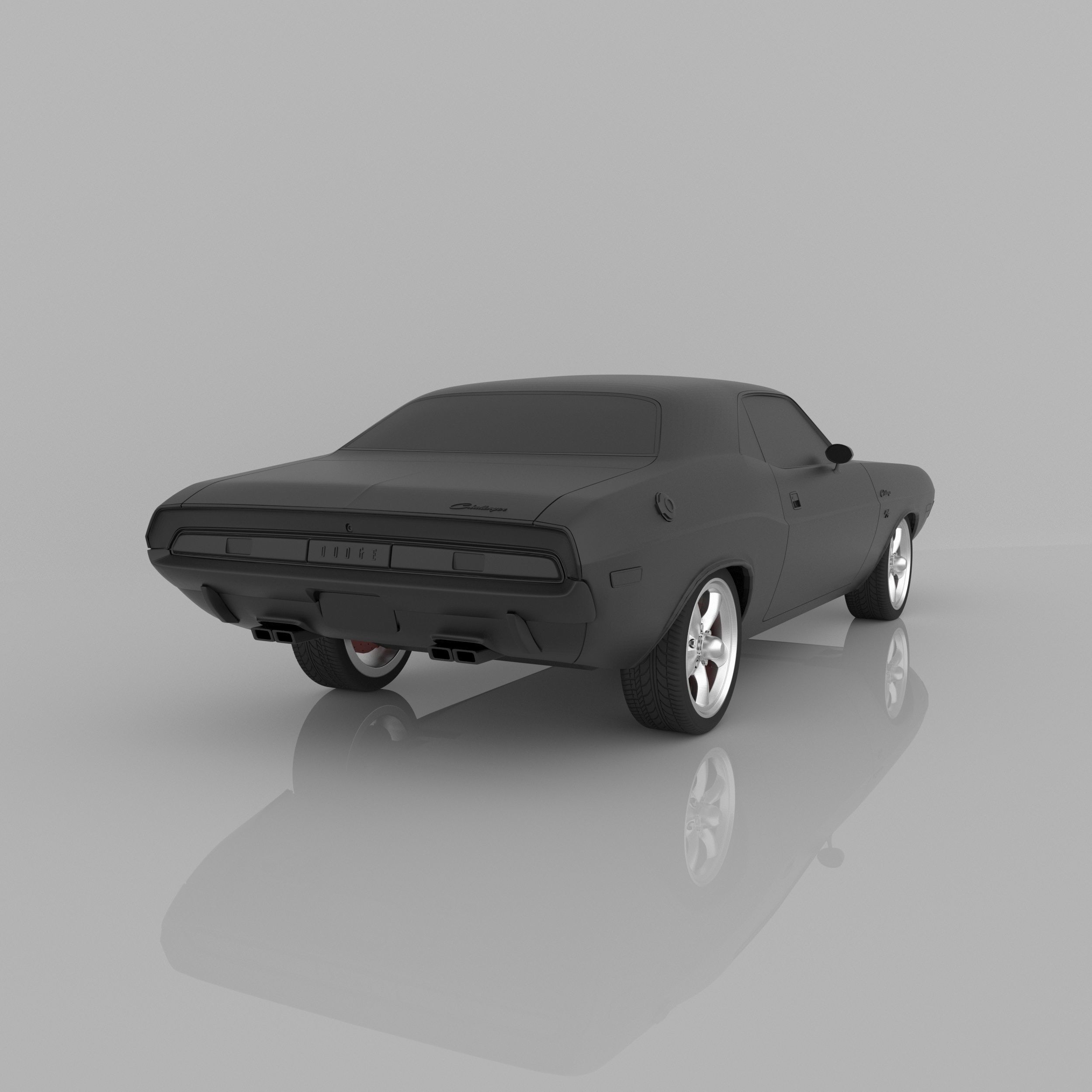 Dodge Challenger 1970 3D Model Ready to Print STL File 3D print model_2