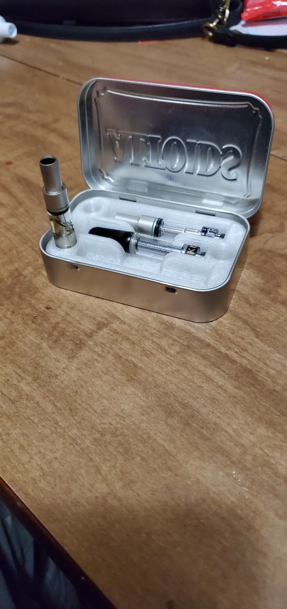 Altoid can sized Dab Cart Holder Insert STL 3D print model_1