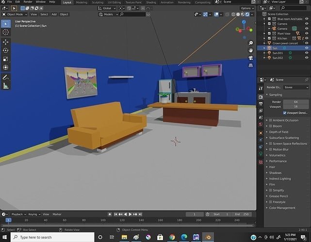 How Noobs Get By Living Room Kitchen 3D model