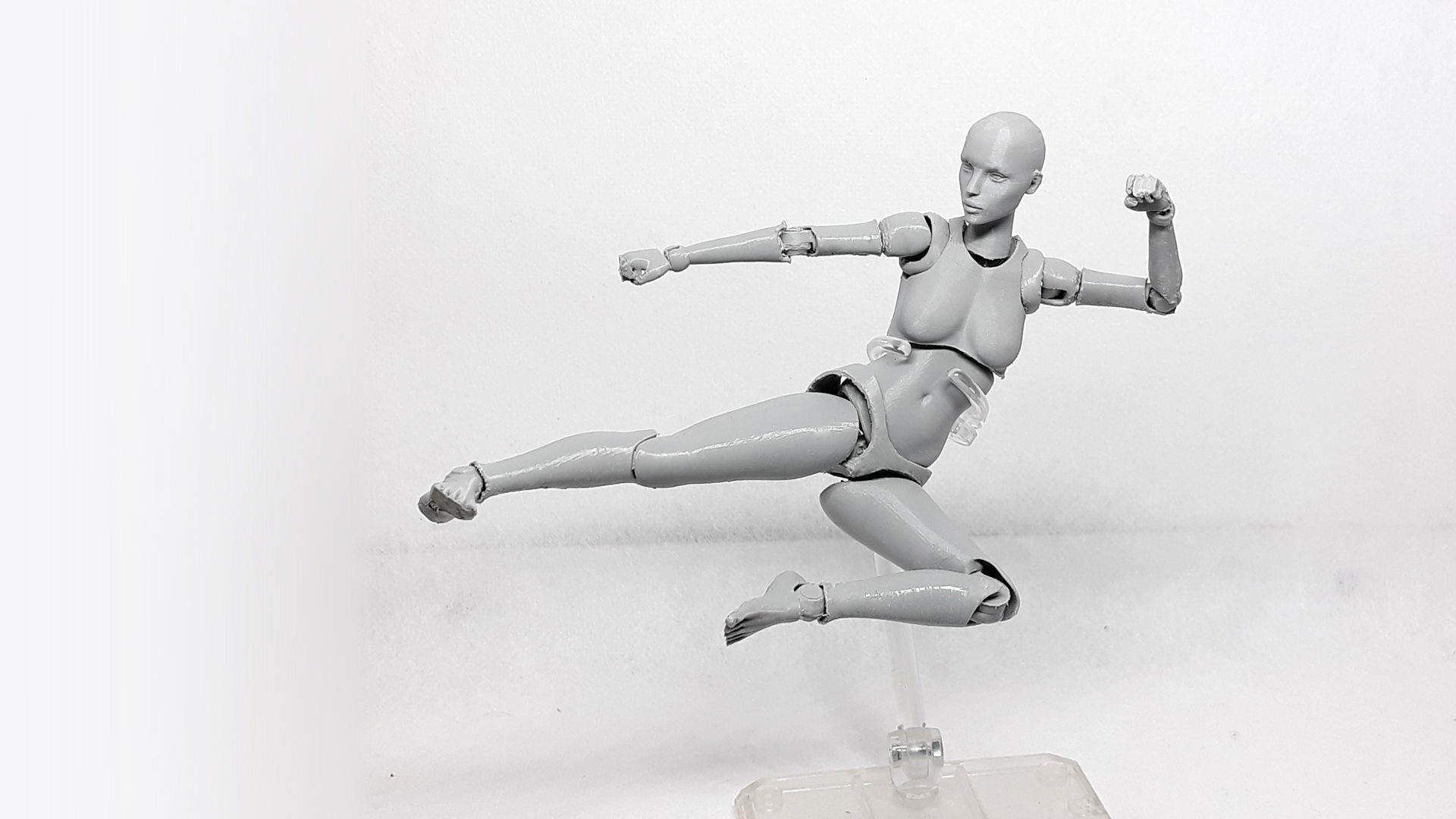 Lady Figure the 3D printed female action figure 3D print model_7