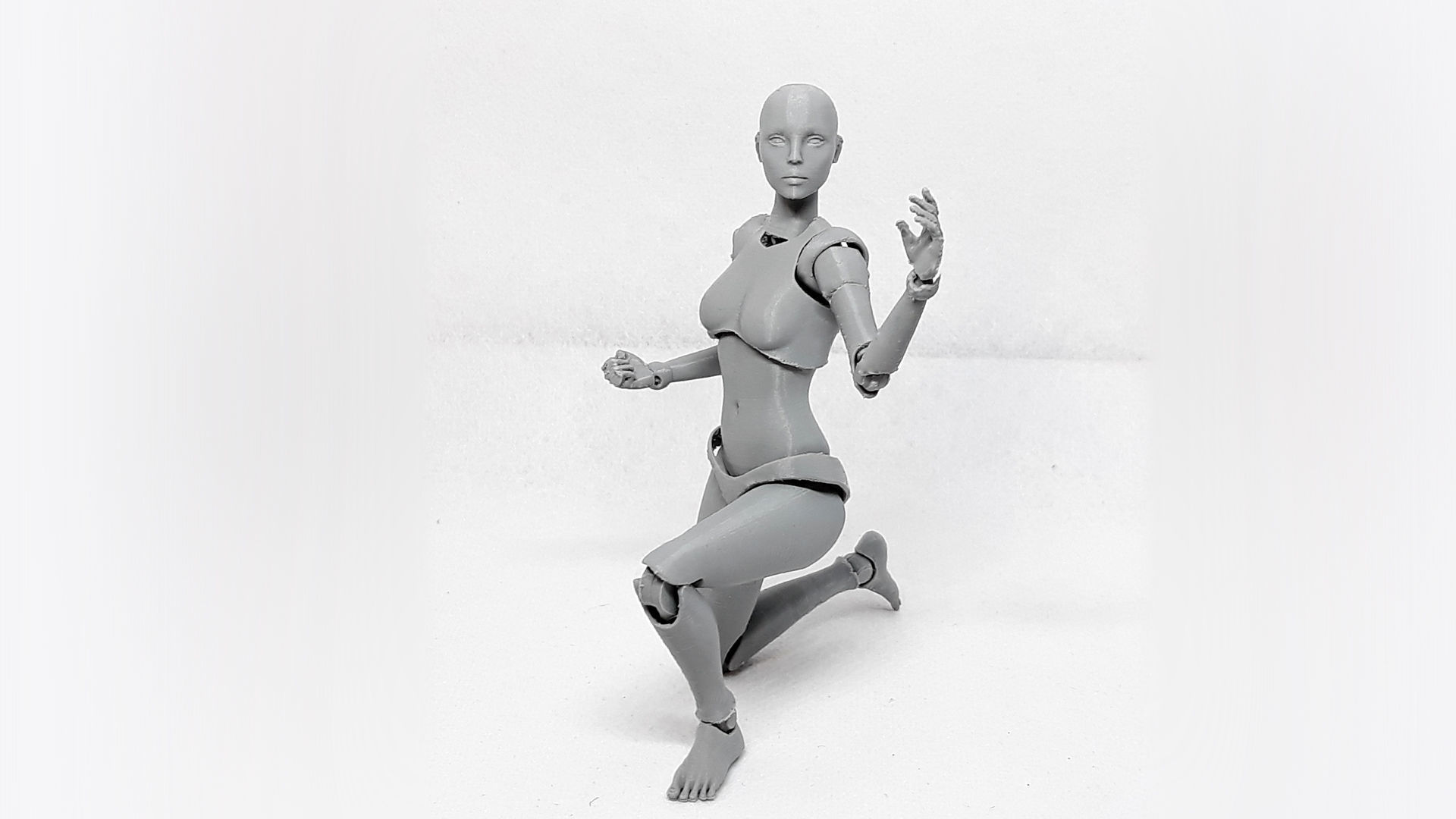 Lady Figure the 3D printed female action figure 3D print model_11