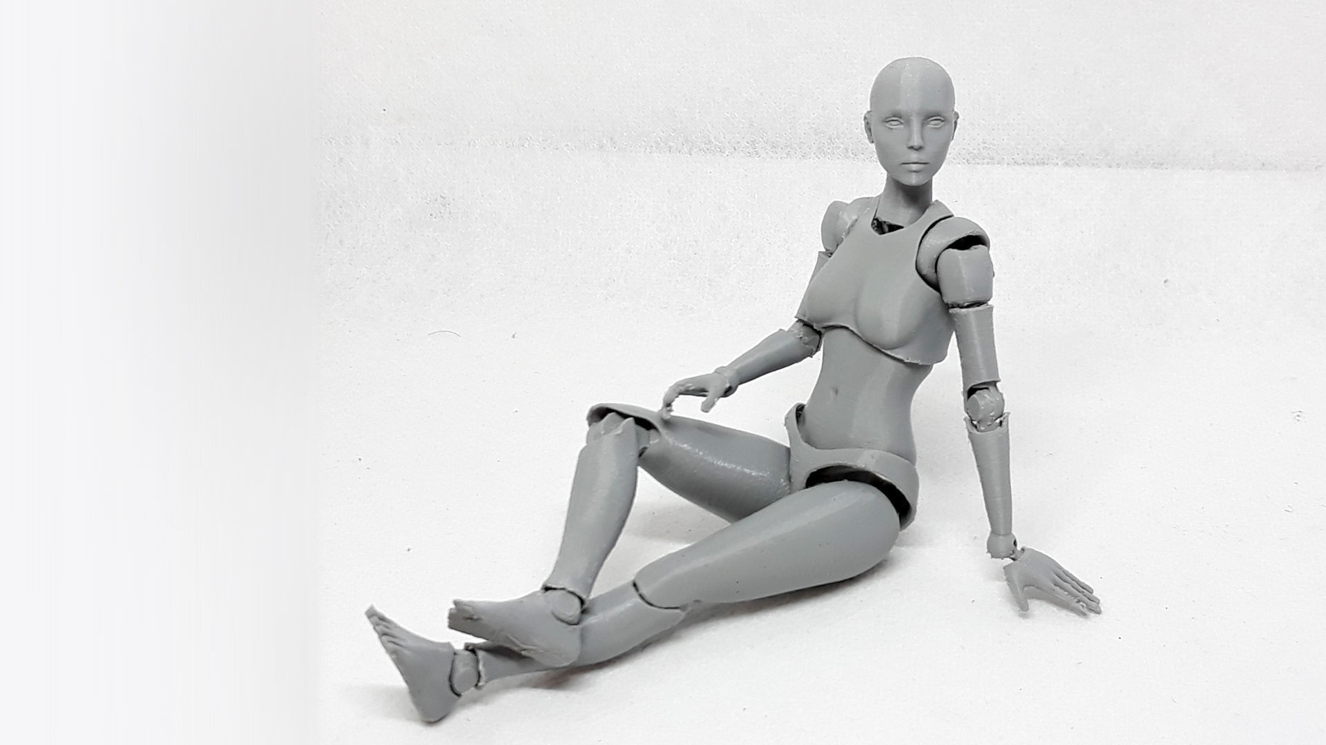 Lady Figure the 3D printed female action figure 3D print model_12