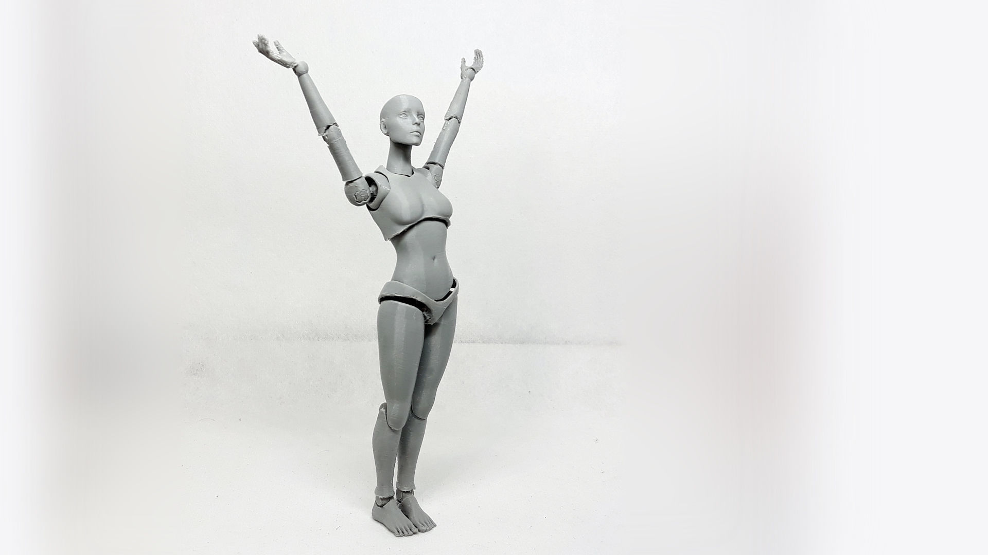 Lady Figure the 3D printed female action figure 3D print model_13