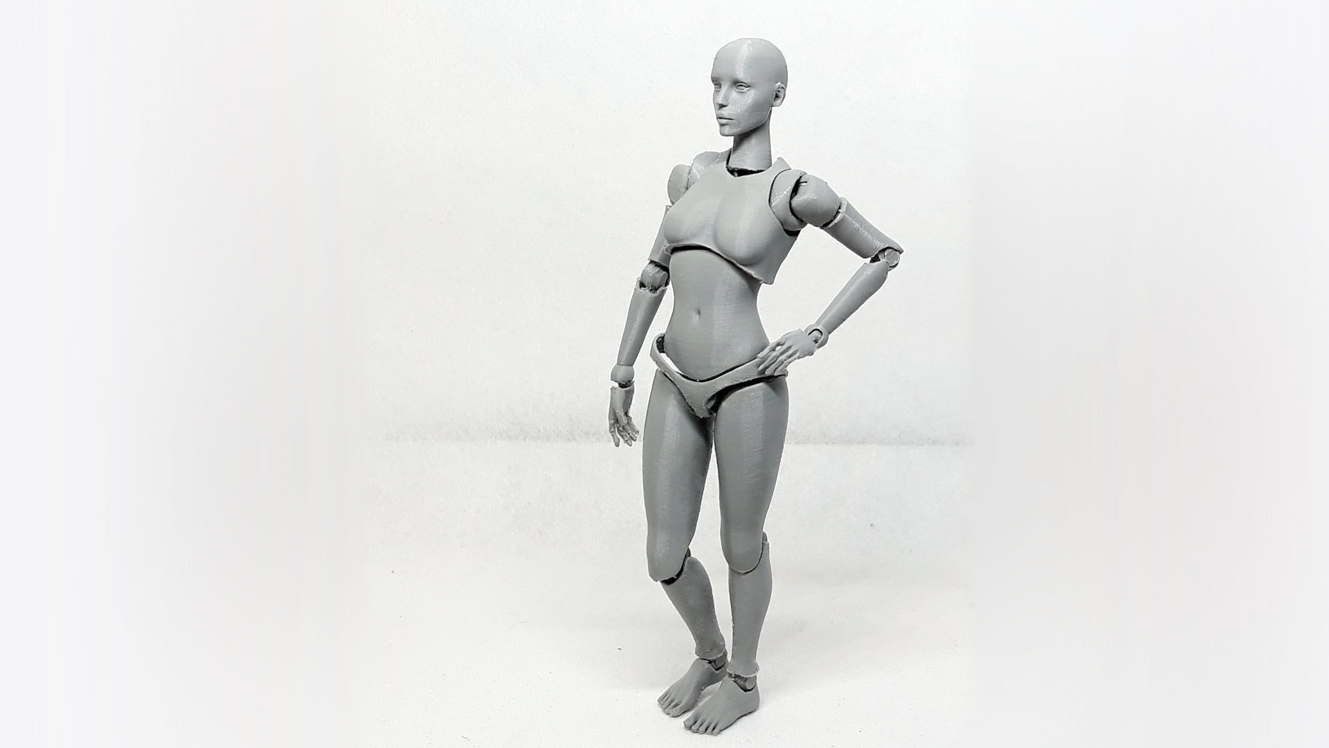 Lady Figure the 3D printed female action figure 3D print model_9