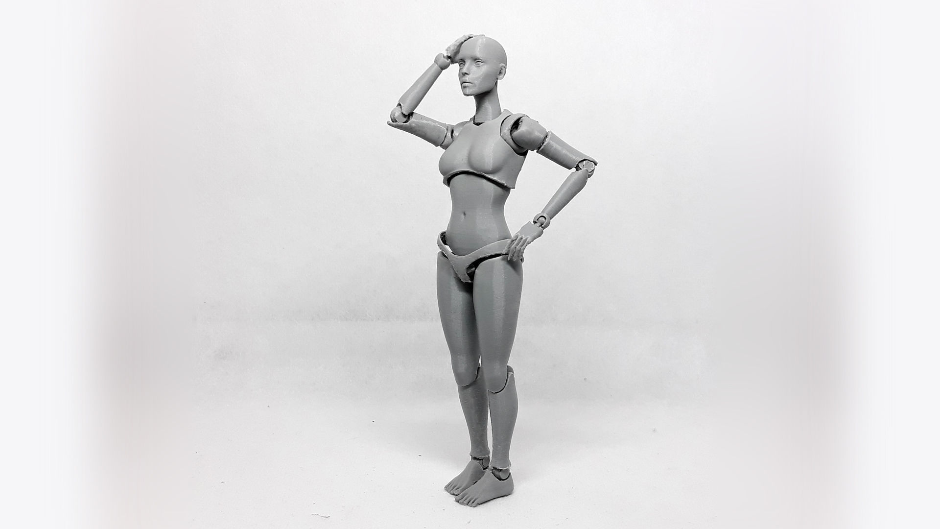 Lady Figure the 3D printed female action figure 3D print model_2