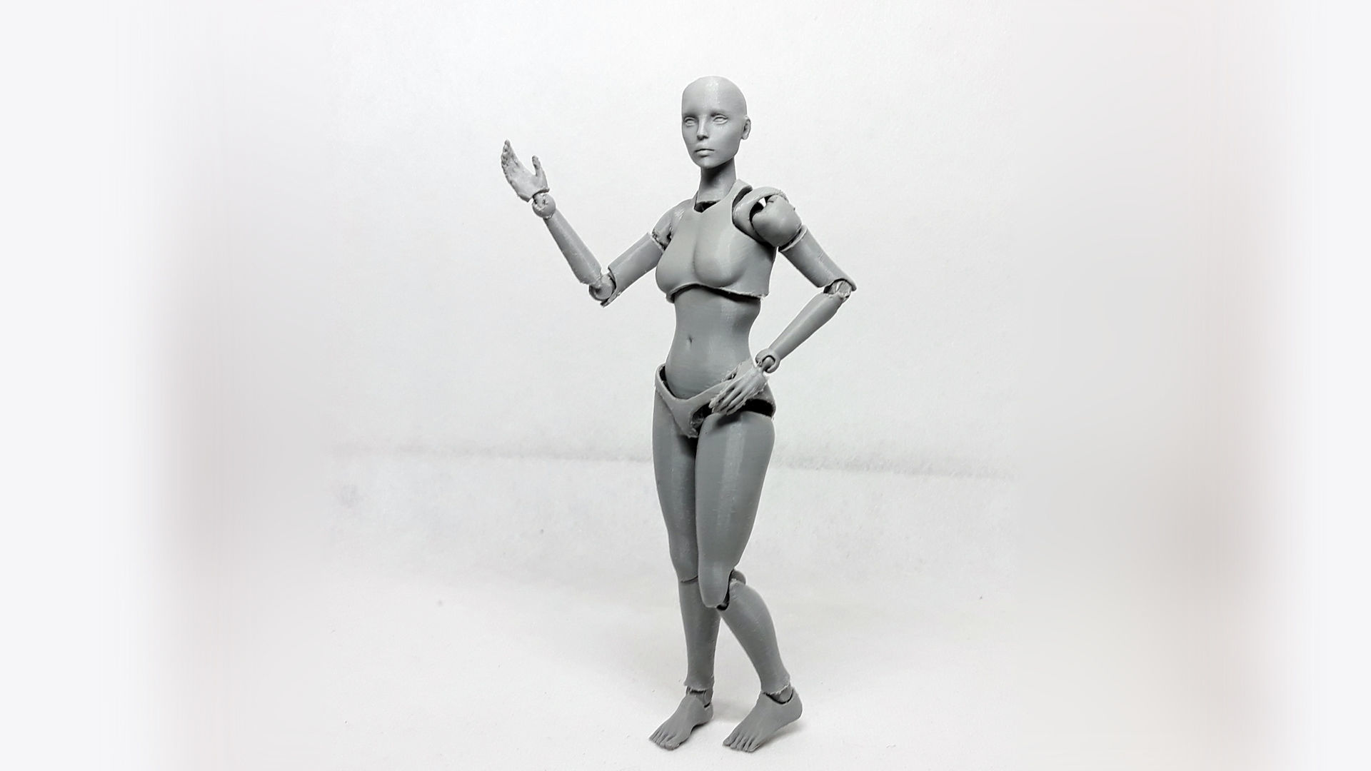 Lady Figure the 3D printed female action figure 3D print model_4