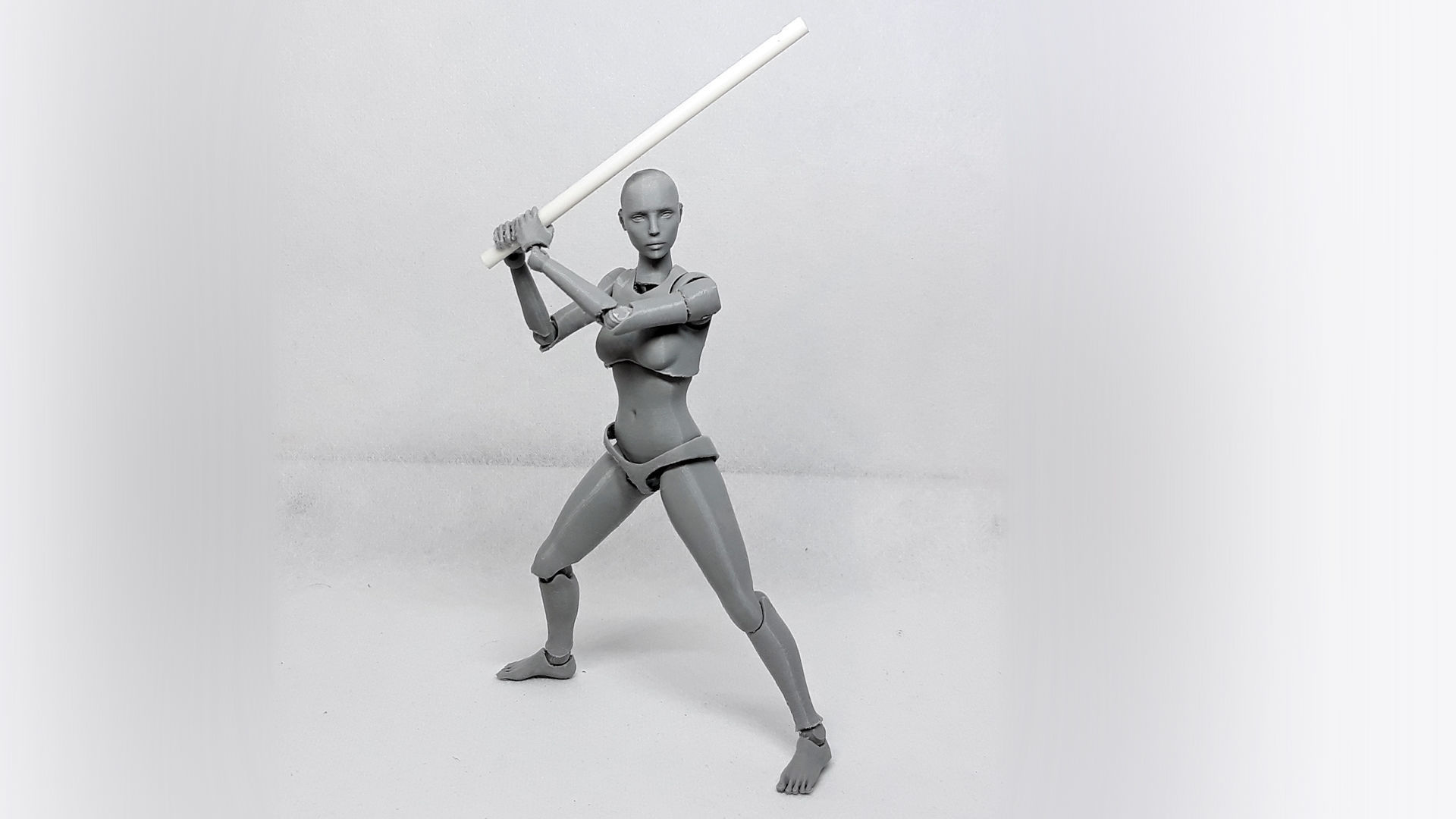 Lady Figure the 3D printed female action figure 3D print model_8
