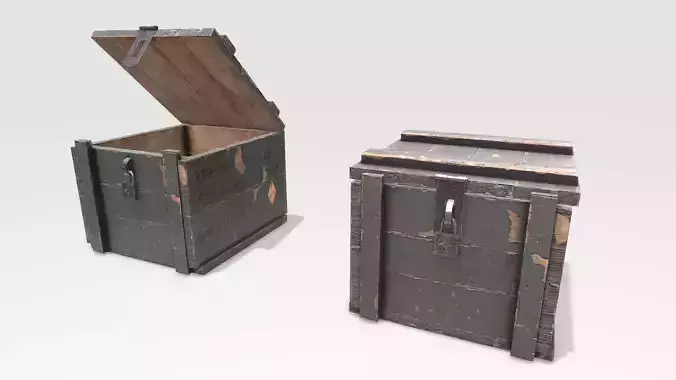 Army Crate 1 Low Poly