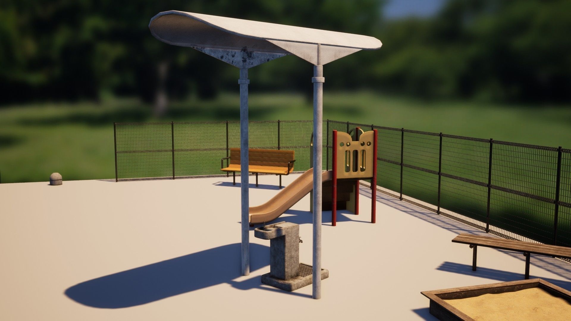 Japanese Playground Pack Low-poly 3D model_10