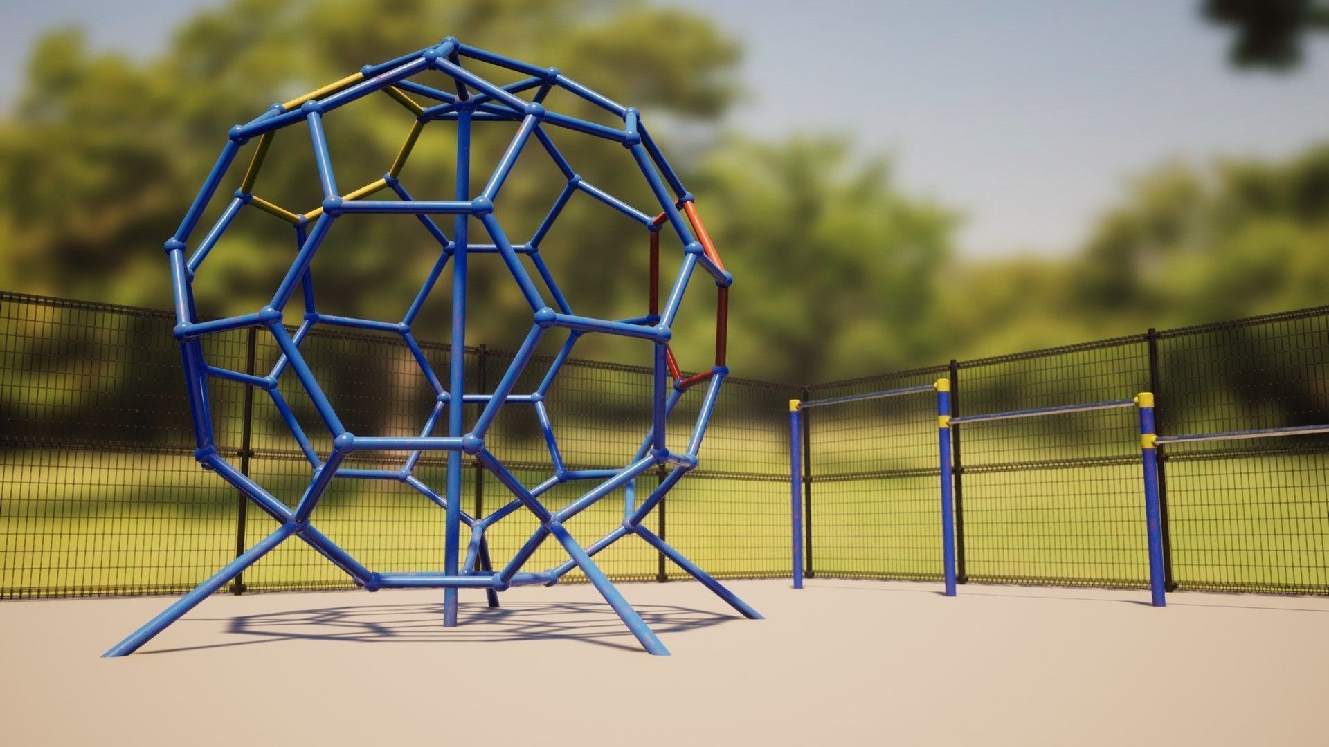 Japanese Playground Pack Low-poly 3D model_2