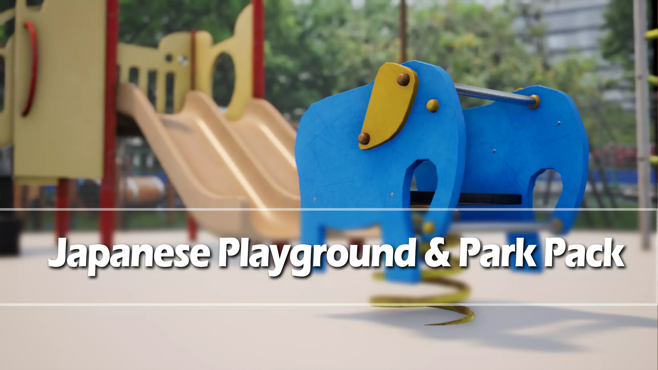 Japanese Playground Pack Low-poly 3D model_0