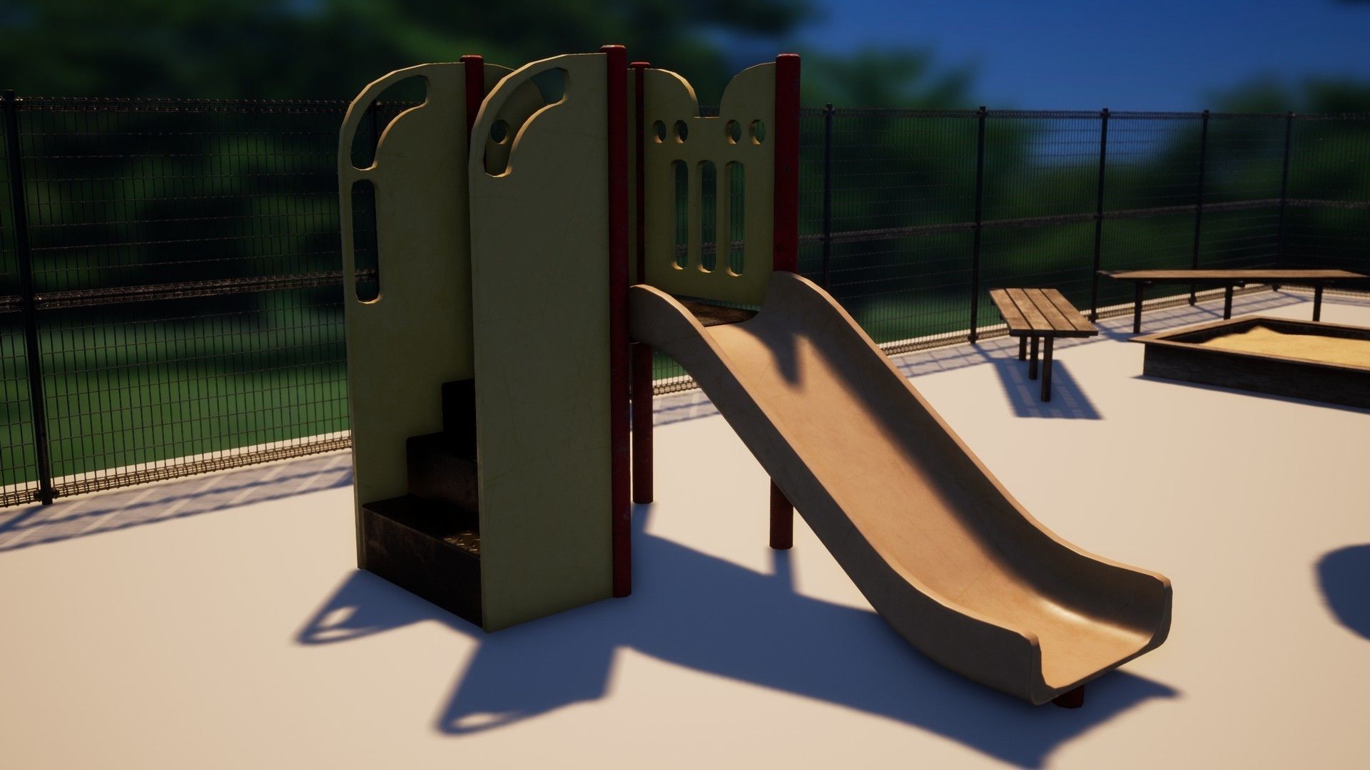 Japanese Playground Pack Low-poly 3D model_12