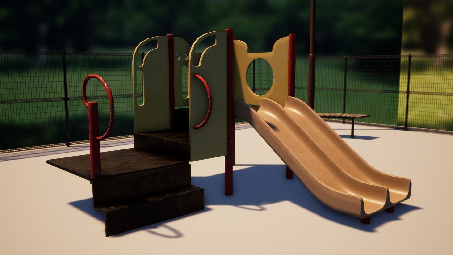 Japanese Playground Pack Low-poly 3D model_3