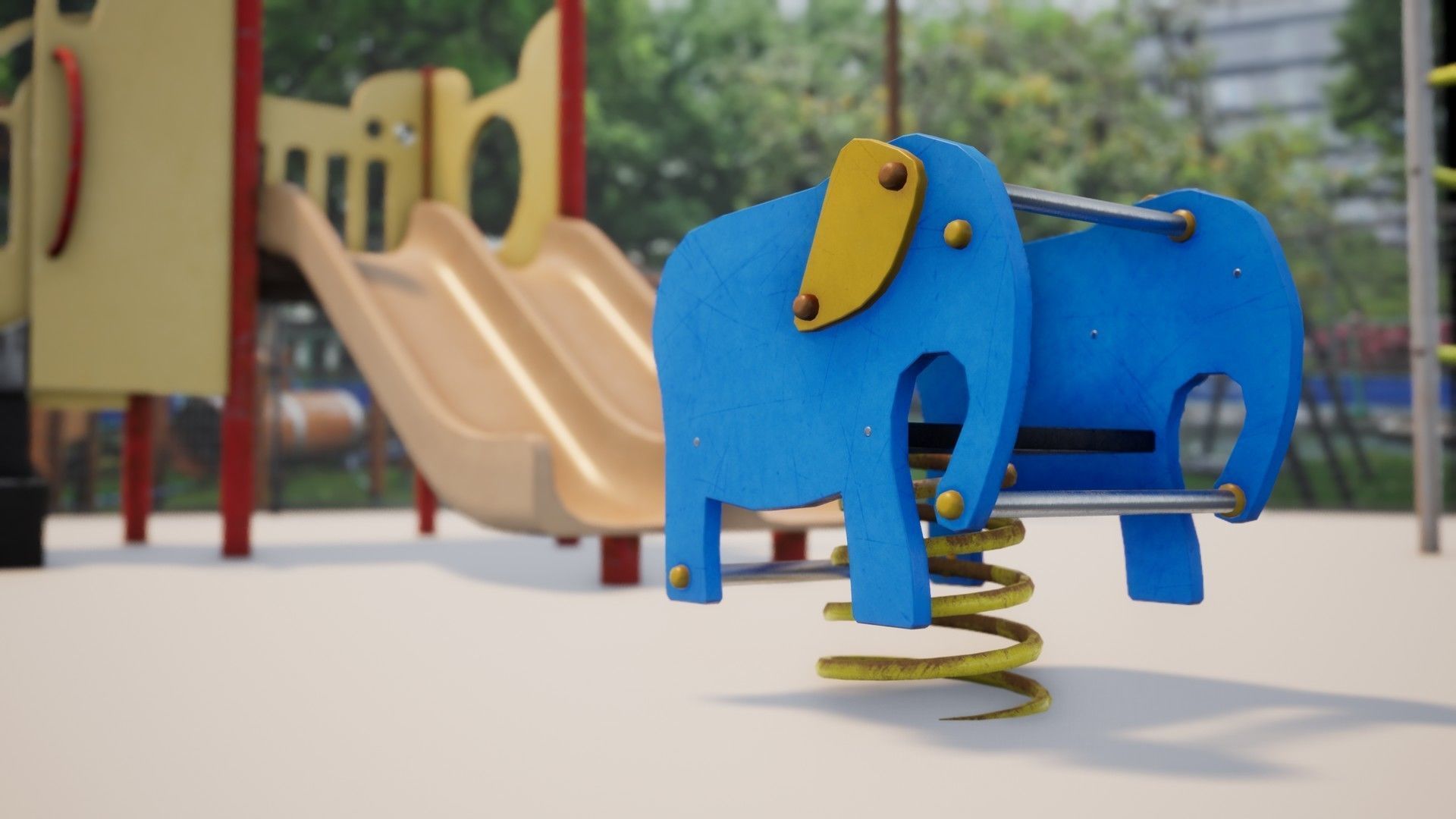 Japanese Playground Pack Low-poly 3D model_1