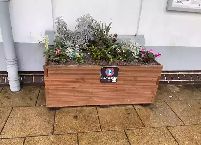 Model Railway Wooden Flower Trough Planter 3D print model