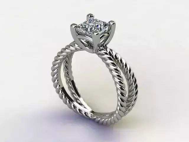 10023 diamond engagement ring with twist