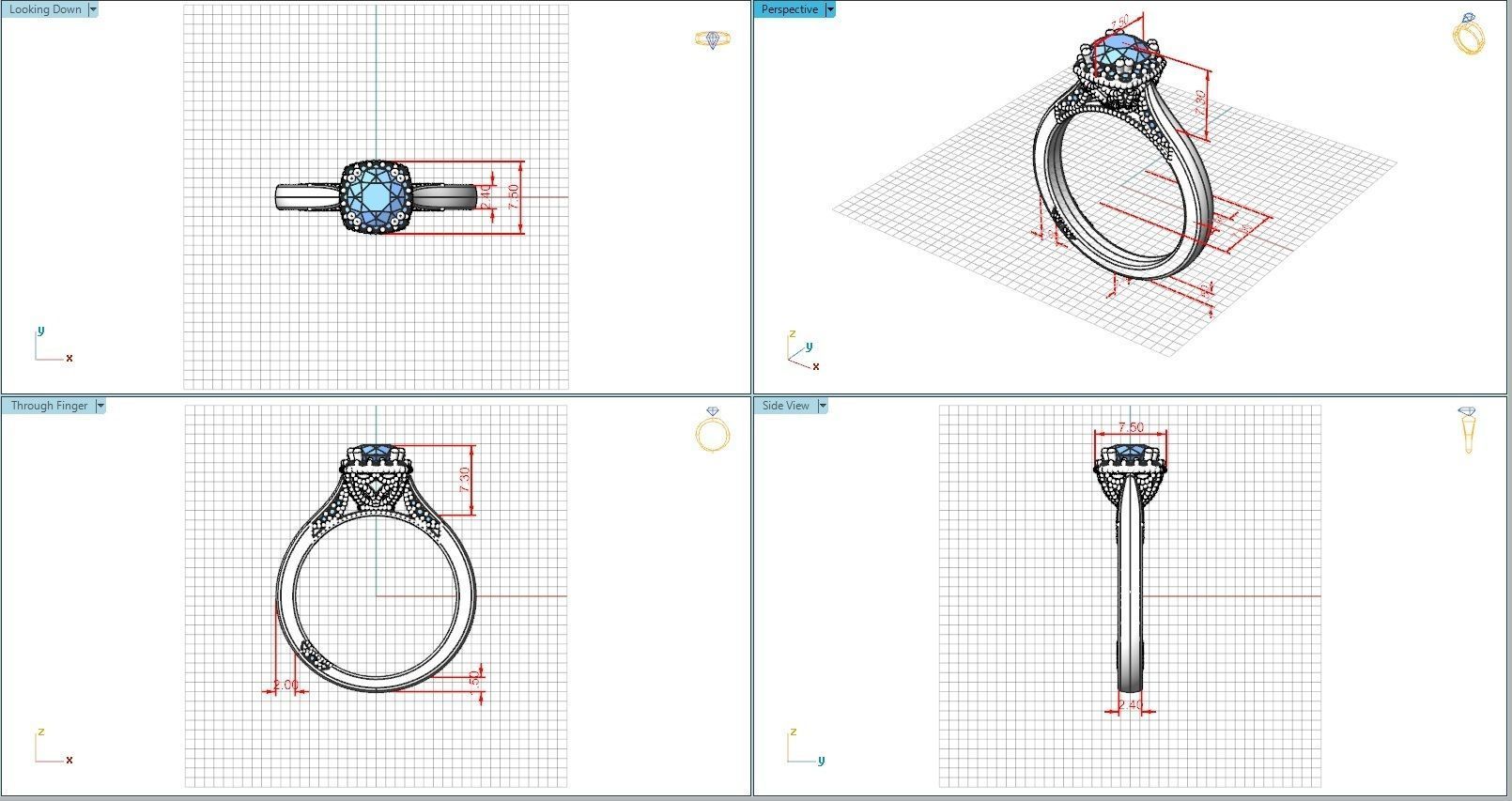 10024 halo diamond engagement ring 3D print model_5