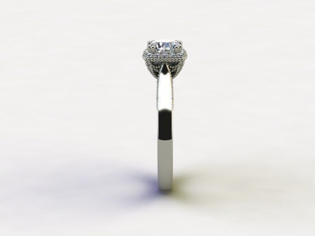 10024 halo diamond engagement ring 3D print model_2