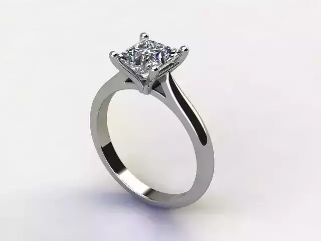10027 princess cut diamond solitaire engagement ring