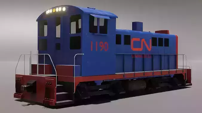 Diesel locomotive 3D model 