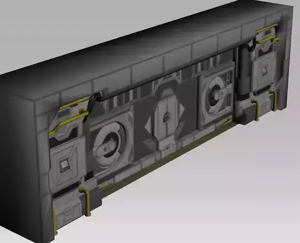 Parede SCI-FI 3D model