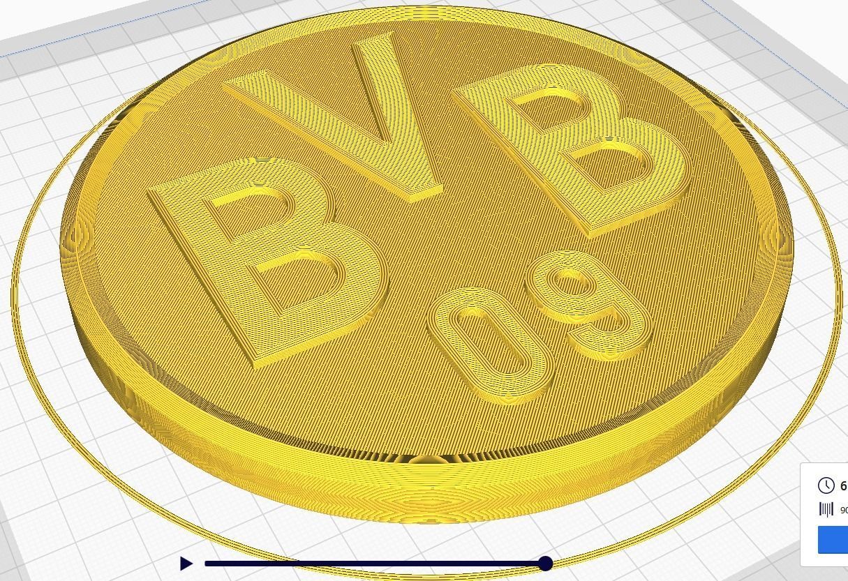 Borussia Dortmund Wall Sign 3D print model_8