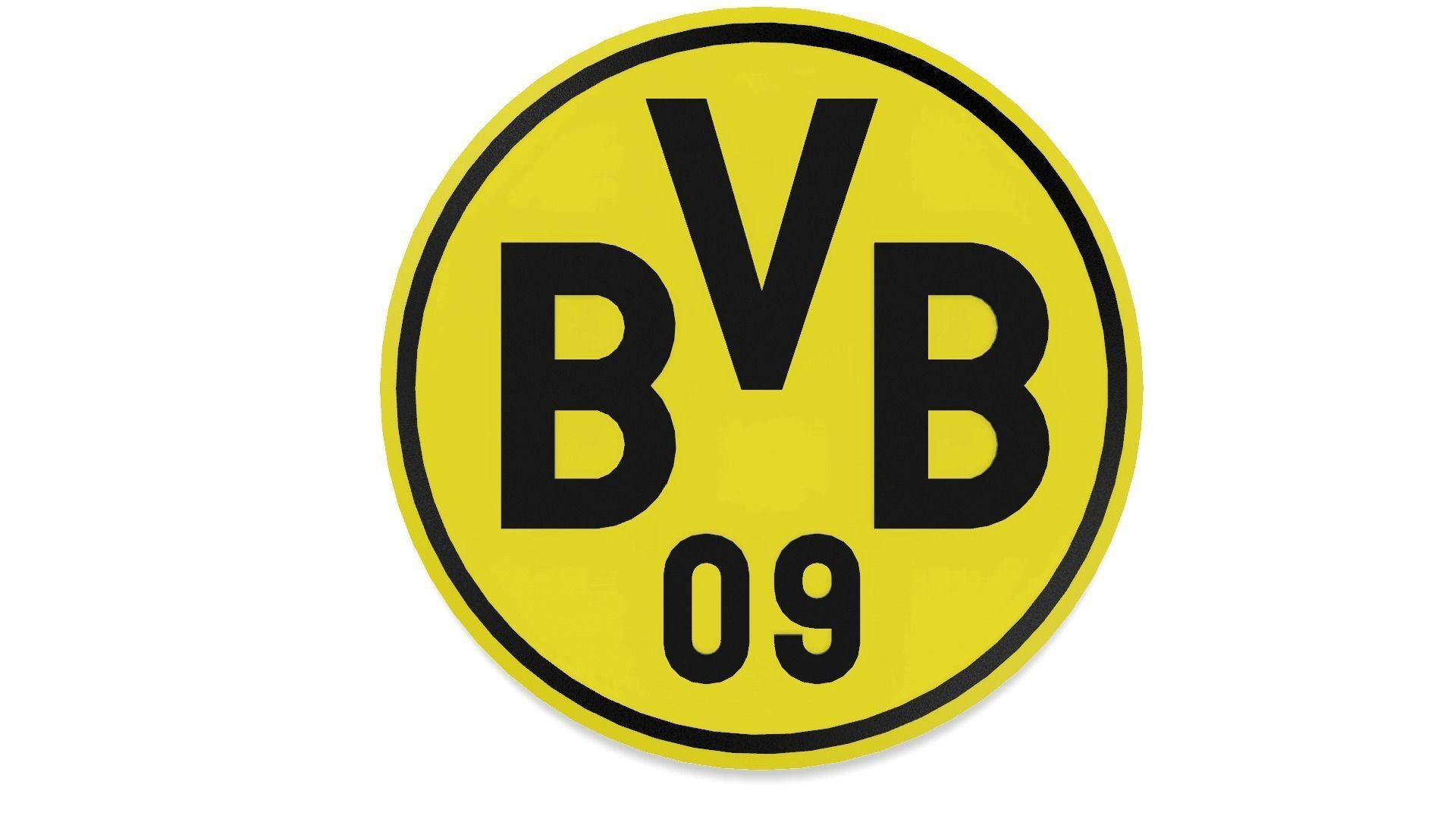 Borussia Dortmund Wall Sign 3D print model_1