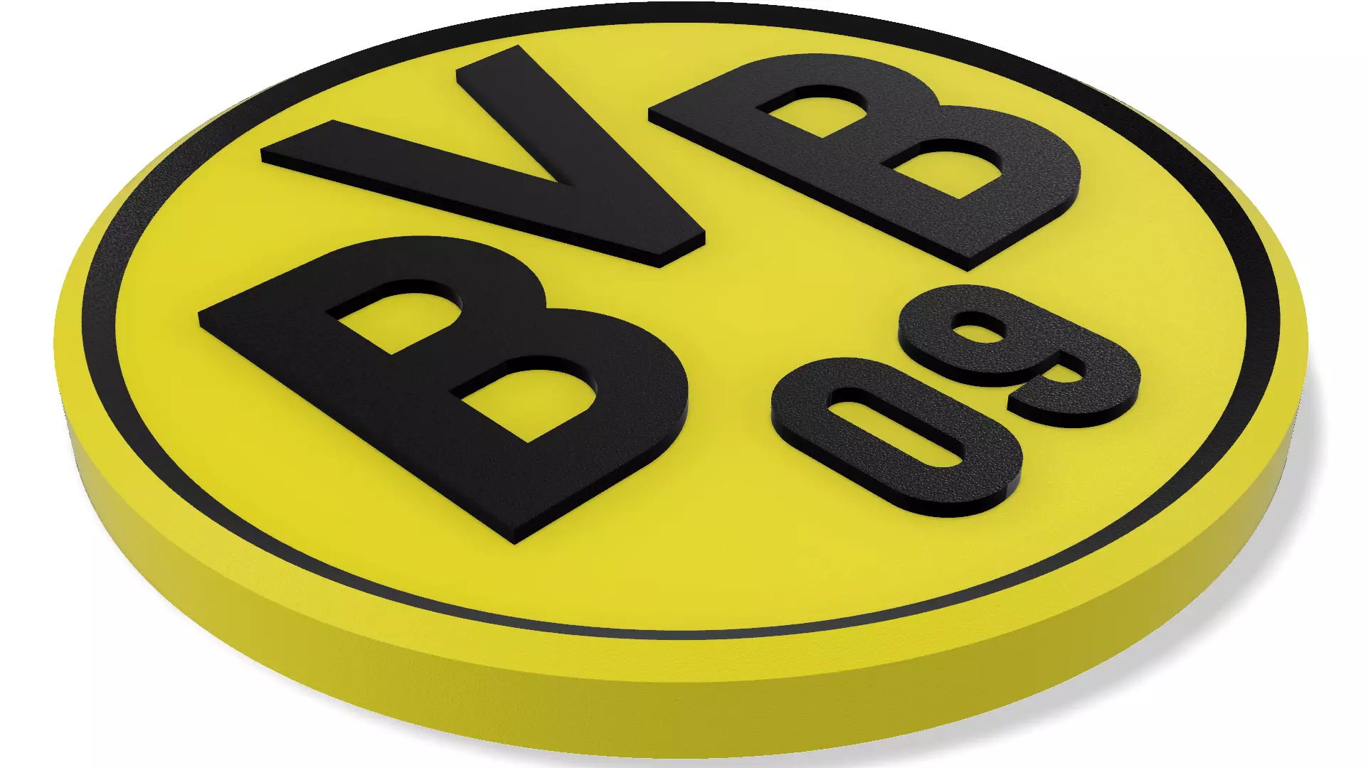 Borussia Dortmund Wall Sign 3D print model_0