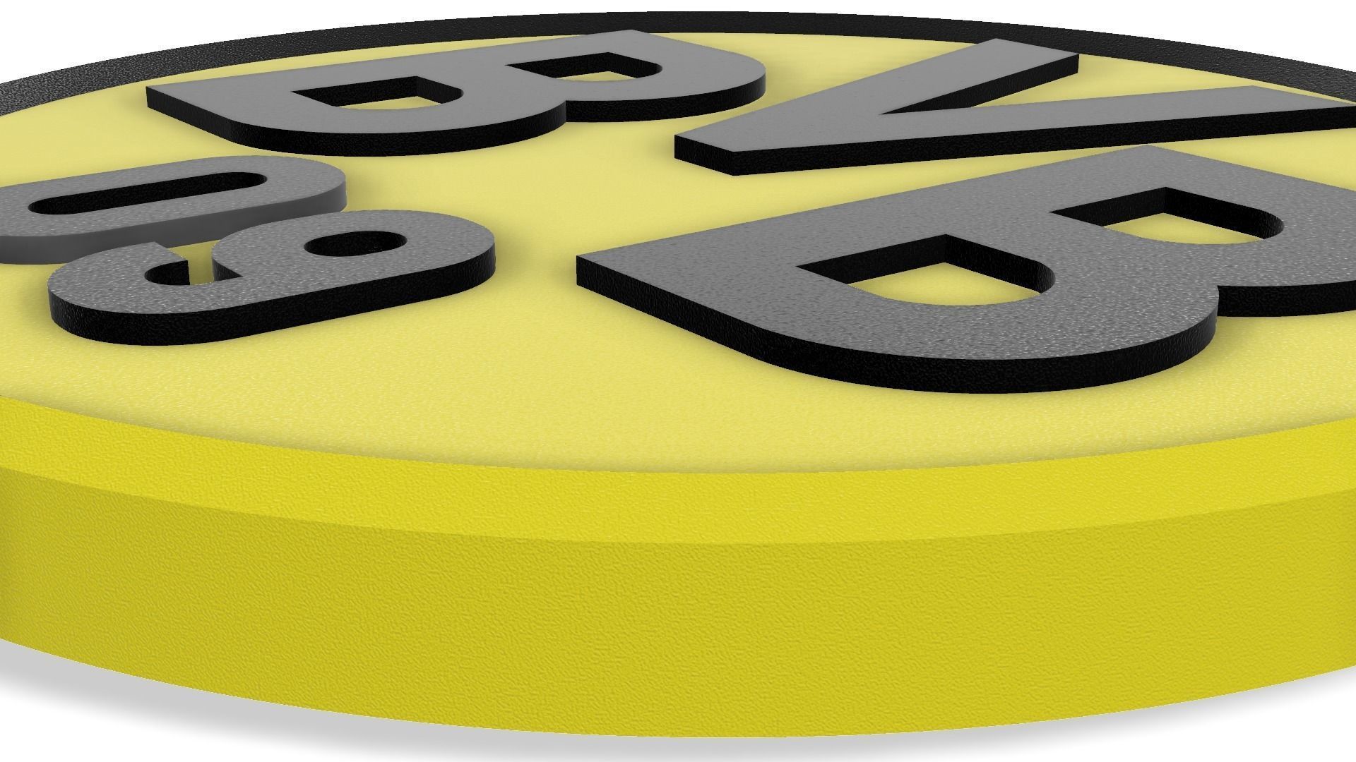 Borussia Dortmund Wall Sign 3D print model_2