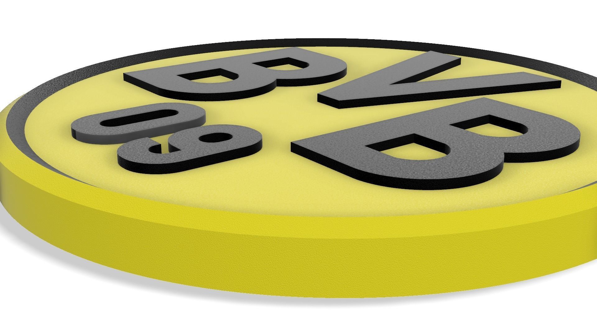 Borussia Dortmund Wall Sign 3D print model_3