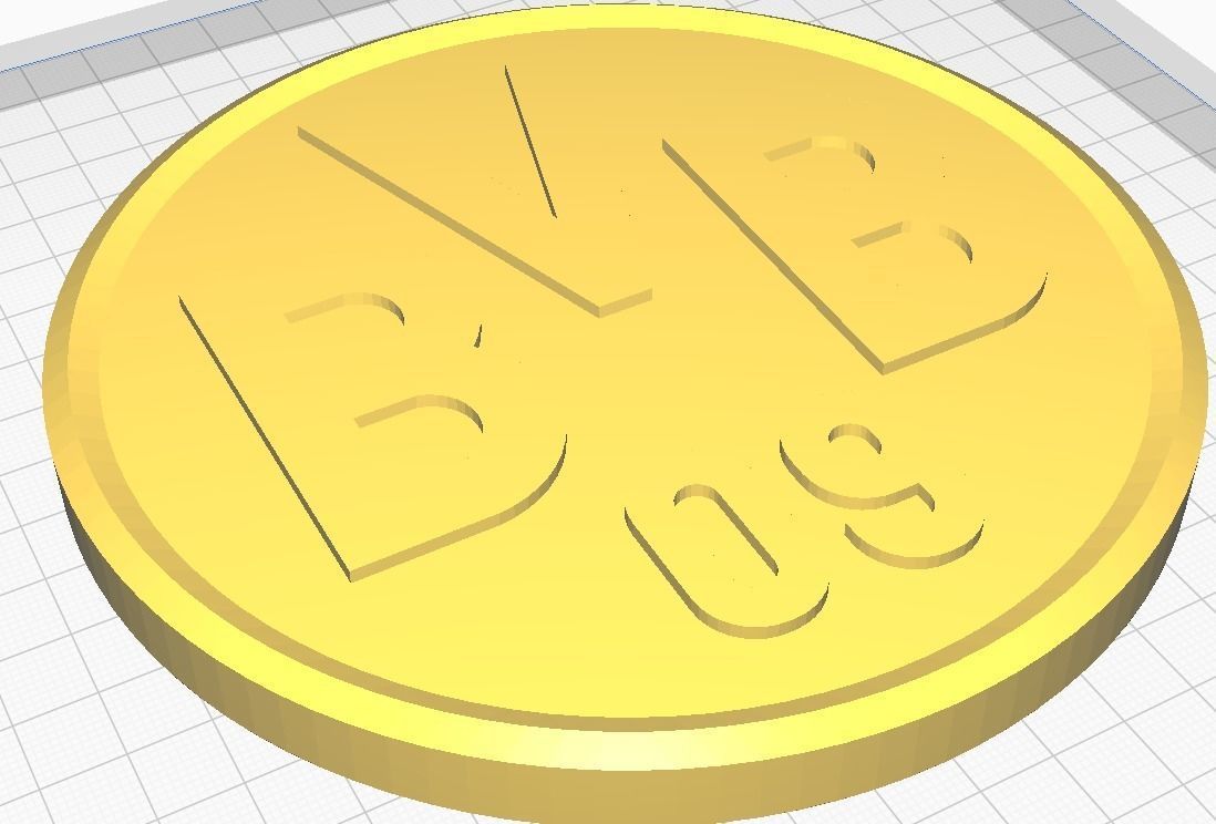 Borussia Dortmund Wall Sign 3D print model_7