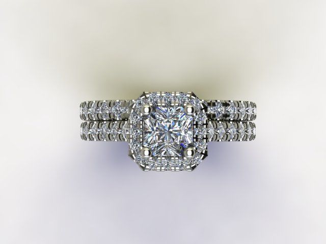 10034 diamond halo engagement ring 3D print model_3